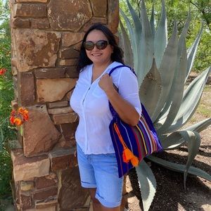 Boho Mexican Handwoven Tote bag. Handmade bag.